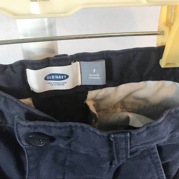 Old Navy cotton boys pants size 7. Cuffed leg. - Picture 3 of 4
